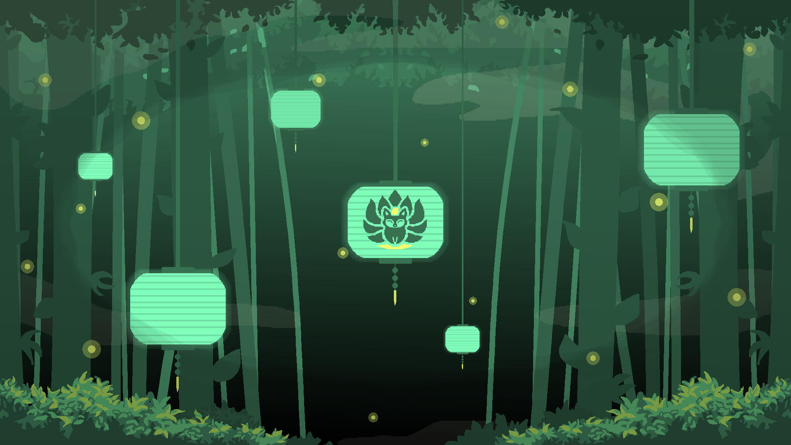 Tanuki Latern Pixel Forest